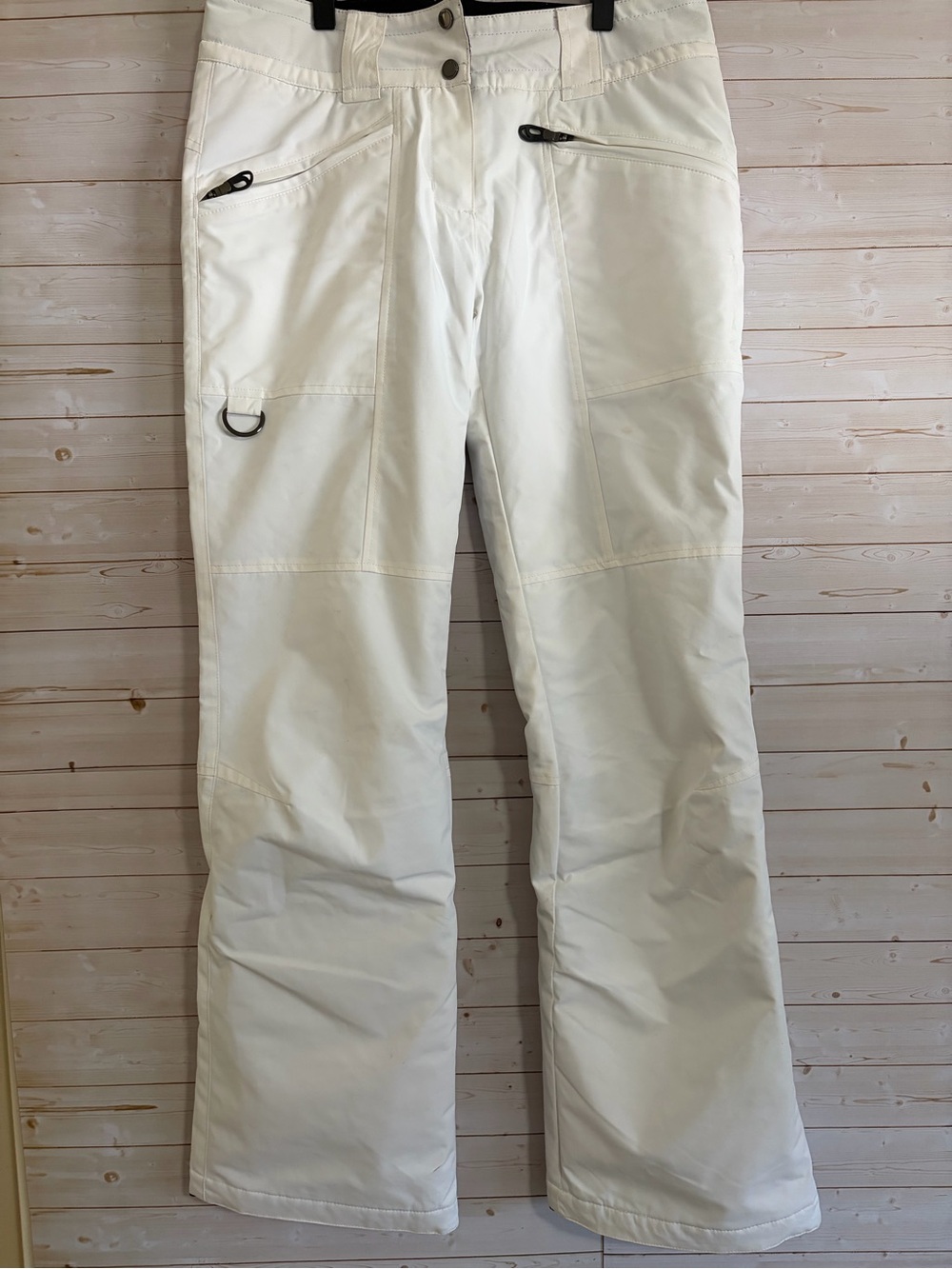 Lole White Cargo Snow Pants with Zip Pockets